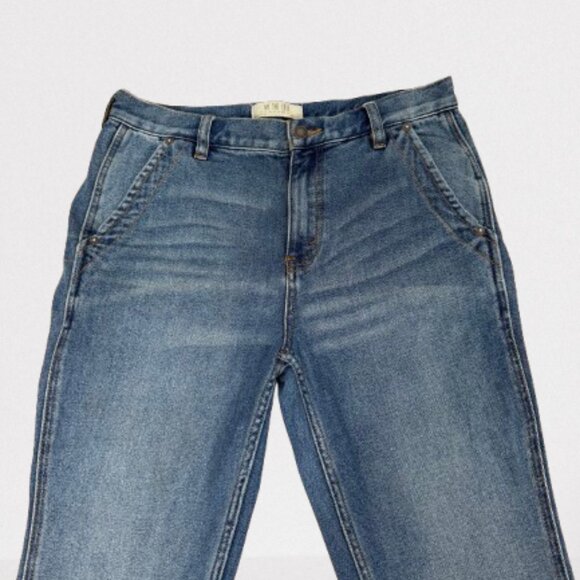 We The Free Free People Two Toned Patch Mid-Rise Flare Jeans Sz 29 - Picture 4 of 11